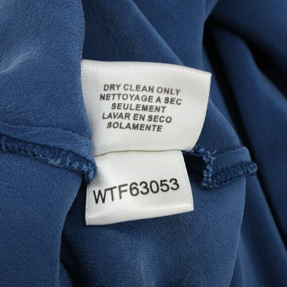 BCBG Max Azria Dress Womens 10 Pink Blue Silk Chiffon Lined Ruched Y2K Vintage - Picture 13 of 14